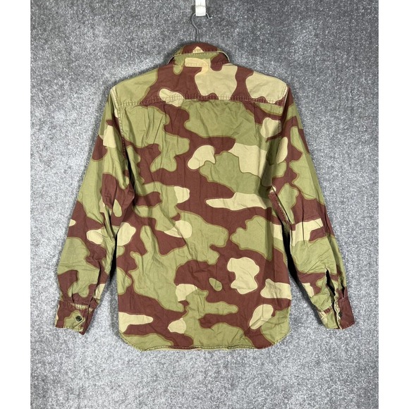 Wallace & Barnes Camouflage Button Up Shirt Mens Size Small Camo Chest Pockets - Picture 2 of 8